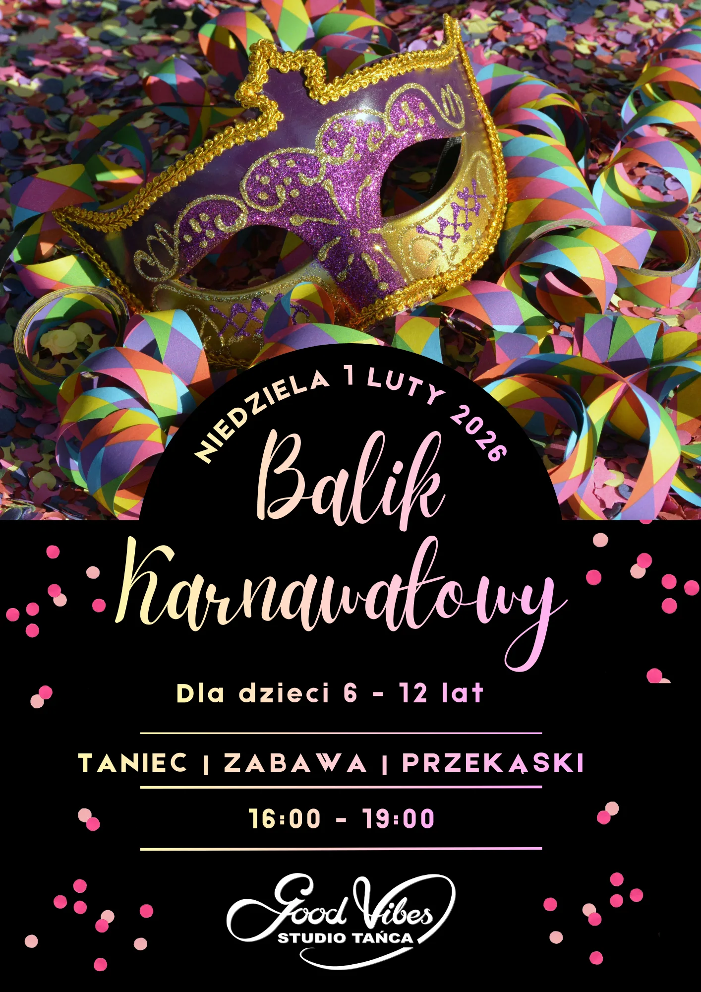 Plakat: BALIK KARNAWAŁOWY DLA DZIECI